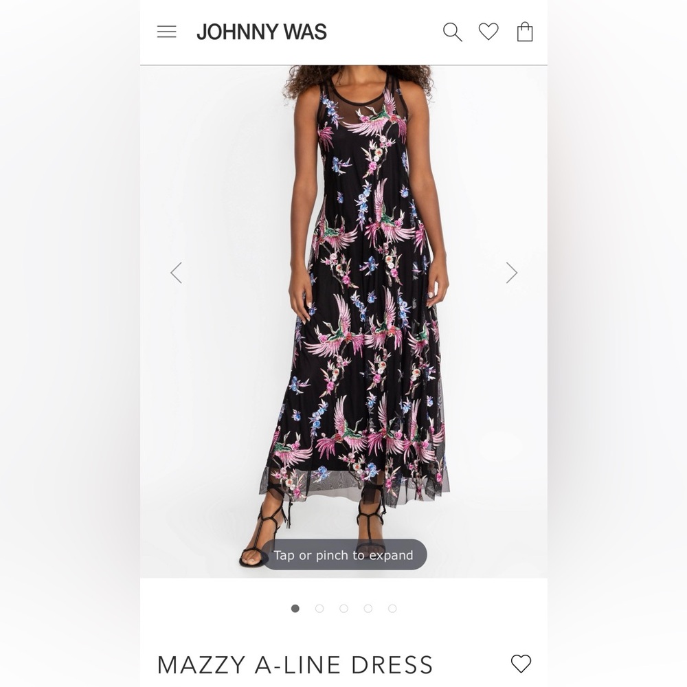 Johnny Was Mazzy A-Line Dress Biya L - Picture 5 of 7
